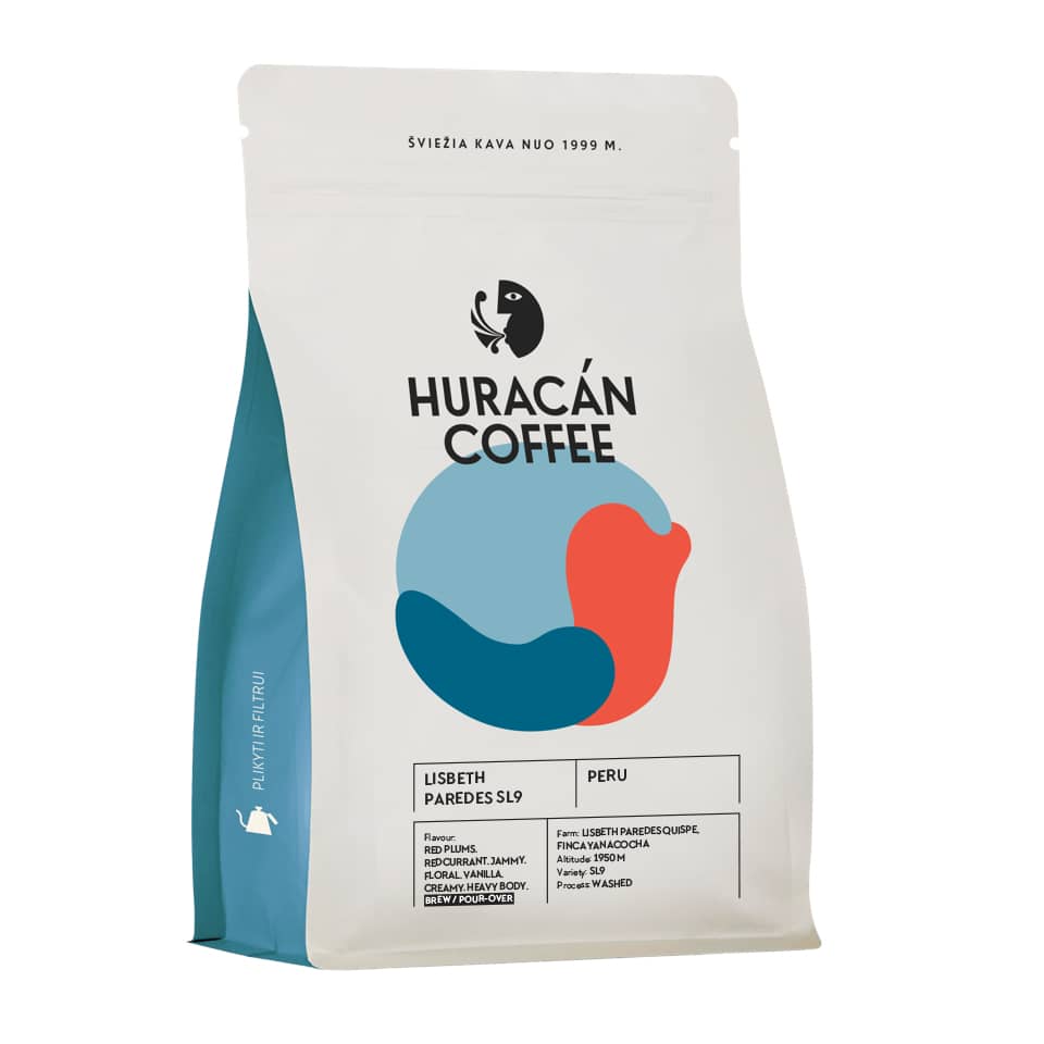 Lisbeth Paredes Peru SL9 coffee bean bag