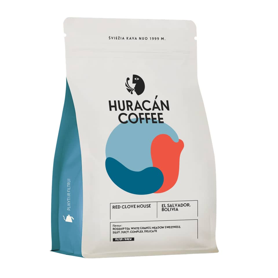 Red Clover House coffee bean bag