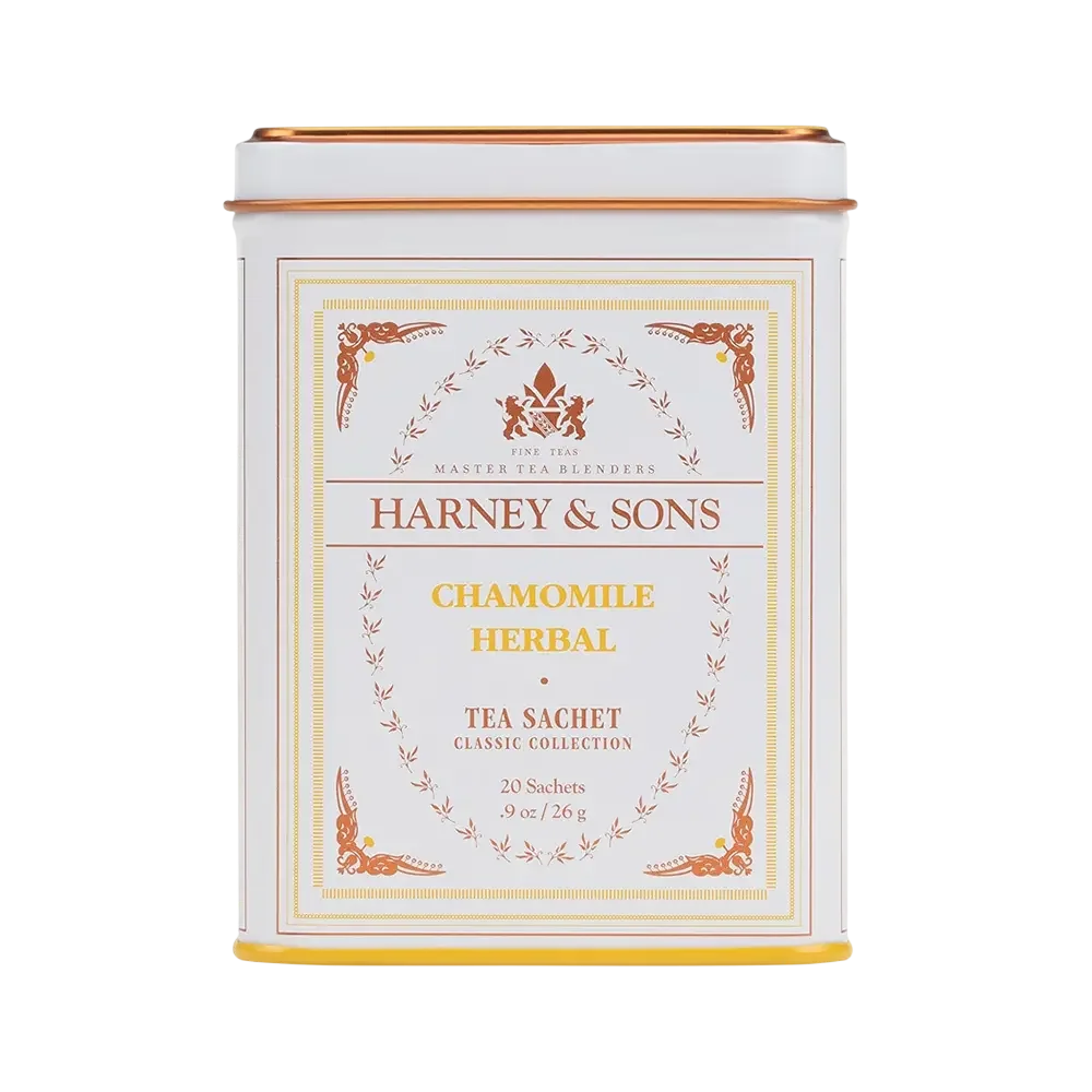 „Harney & Sons“ ramunėlių arbata „Chamomile Herbal“ metalinėje dėžutėje, 20 piramidžių