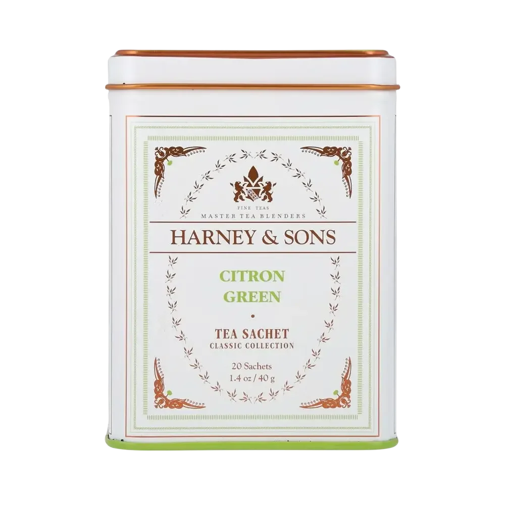 „Harney & Sons“ arbata „CITRON GREEN“ metalinėje dėžutėje, 20 piramidžių