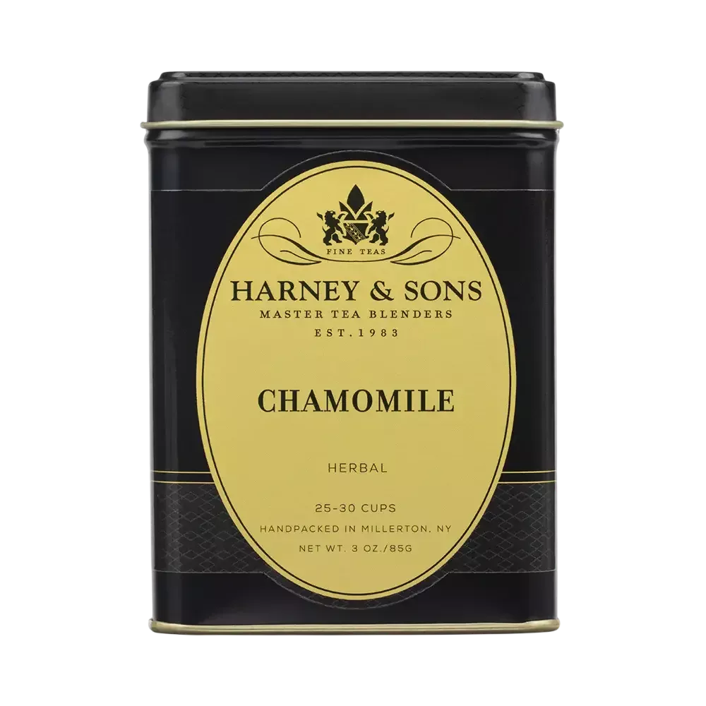 „Harney & Sons“ biri arbata „EGYPTIAN CHAMOMILE“ juodoje metalinėje dėžutėje