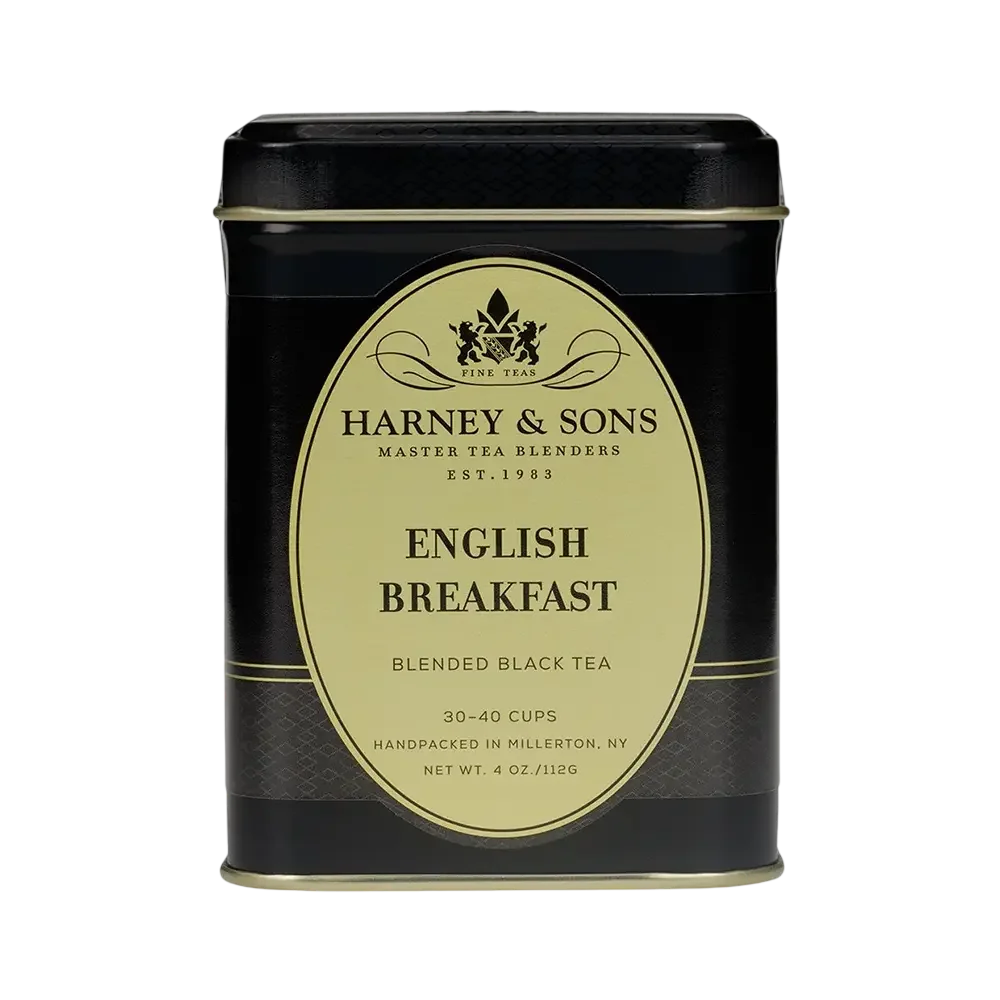 „Harney & Sons“ biri arbata „ENGLISH BREAKFAST“ juodoje metalinėje dėžutėje