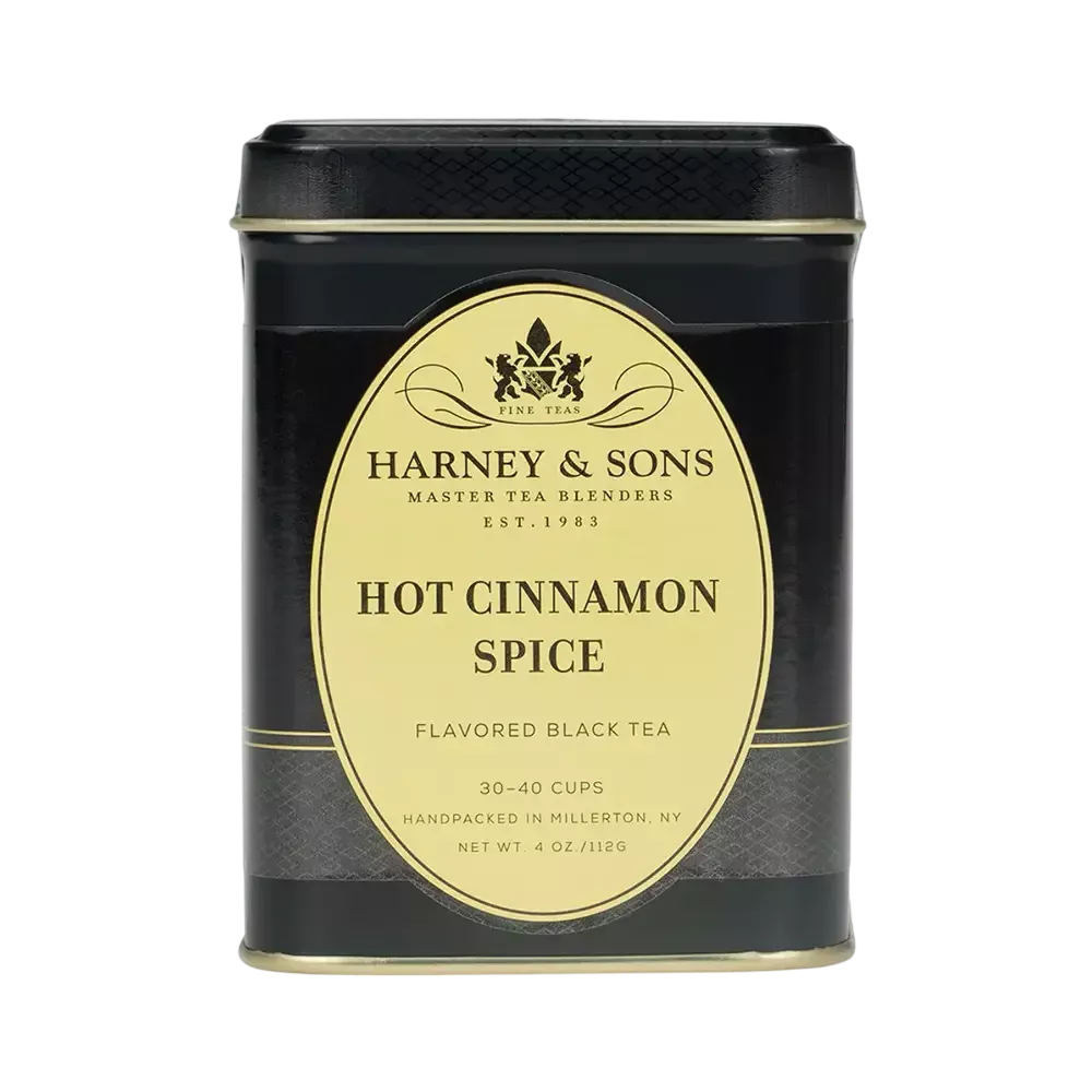 „Harney & Sons“ biri arbata „HOT CINNAMON SPICE“ juodoje metalinėje dėžutėje
