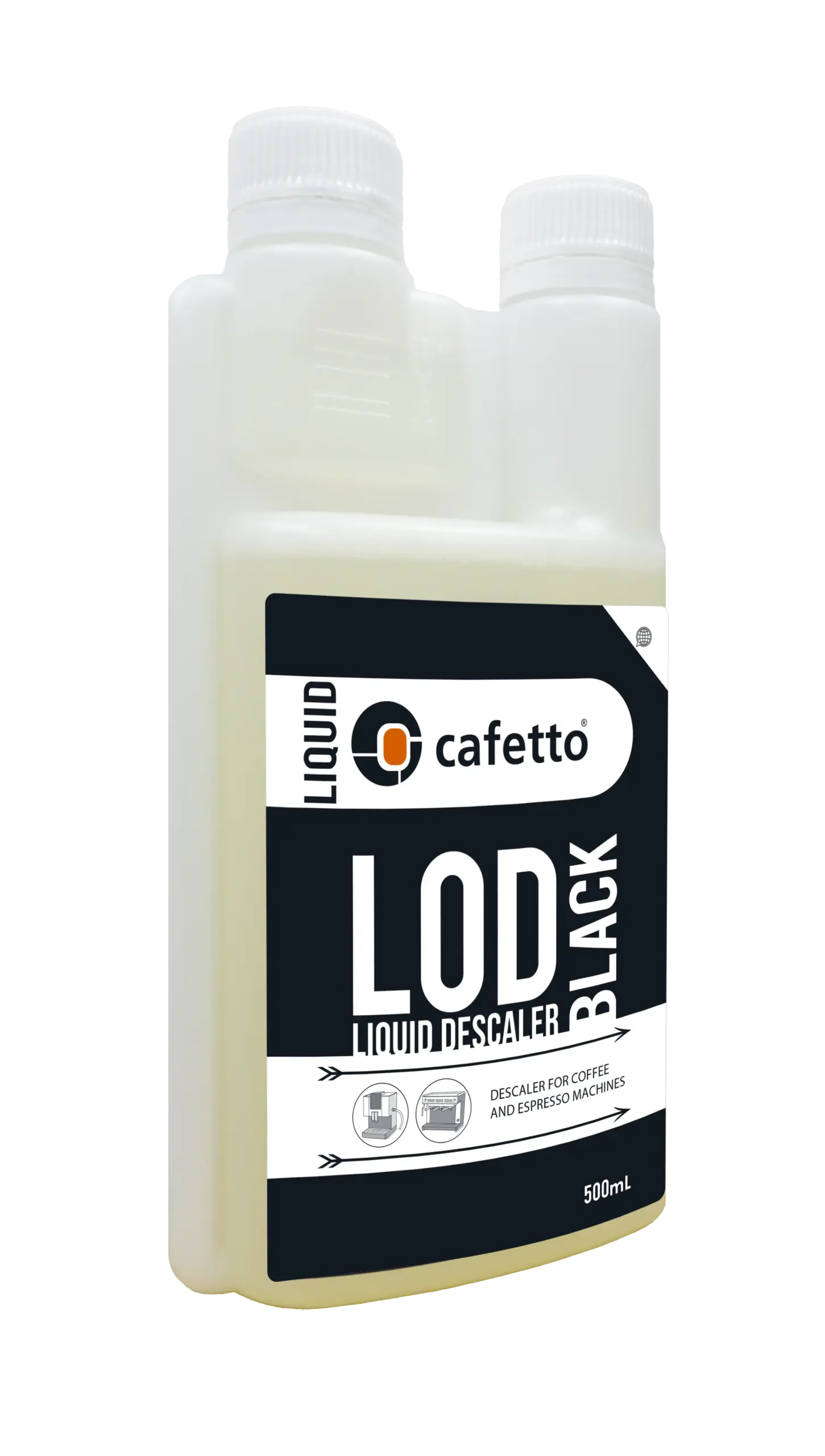 „Cafetto“ nukalkinimo skystis LOD BLACK 500ml pakuotė