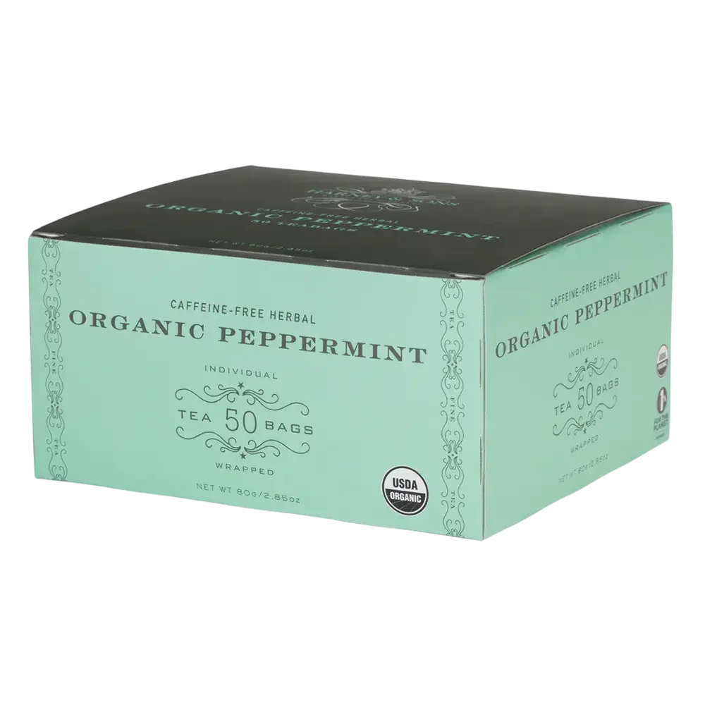 „Harney & Sons“ arbata „ORGANIC PEPPERMINT“ dėžutėje, 50 pakelių